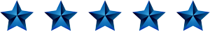 Hypnotherapist in Chester and Colwyn Bay blue five star graphic